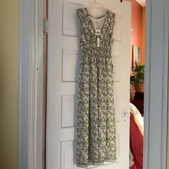 Max Studio CRMANME floral print maxi dress w smocked waist, fully lined, szS - Picture 3 of 15
